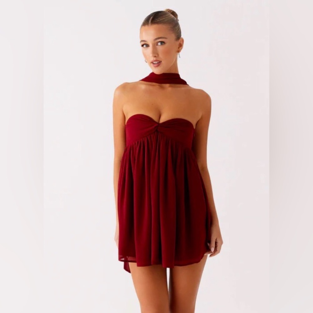 Peppermayo Vibrant Red Mini Dress
